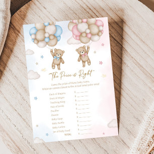 He or She Bear Gender Reveal Price is Right Game