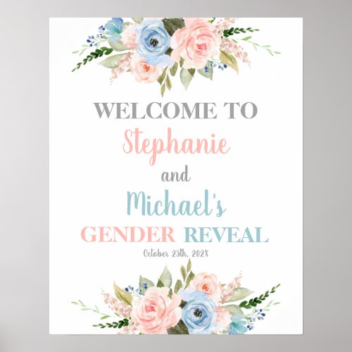 He or She Gender reveal welcome sign