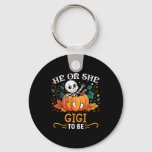He Or She Gigi To Be Halloween Skeleton Baby Revea Keychain