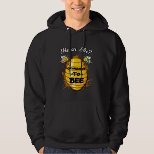 He Or She Grandmom To Bee Gender Baby Reveal Annou Hoodie