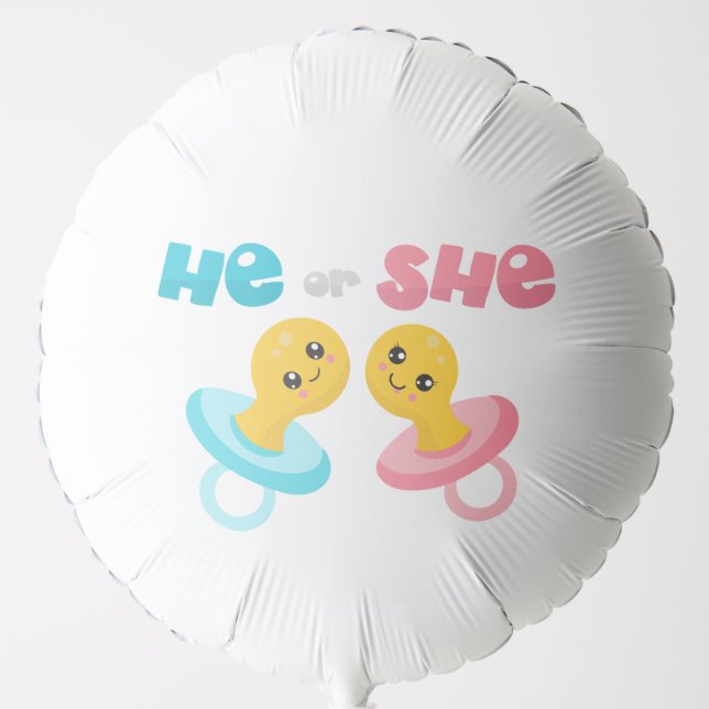 He or She   - Large Helium Balloon (Front)