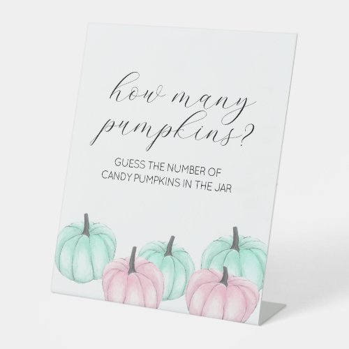 He or She Little Pumpkin Gender Reveal Game Sign