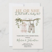 He or She Neutral Baby Clothes Boho Gender Reveal