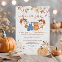 He or She Pumpkin Baby Clothes Gender Reveal