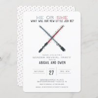 He or She? Star Wars Gender Reveal Shower Invitation