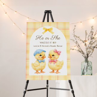 He or She WADDLE IT BE? Welcome sign