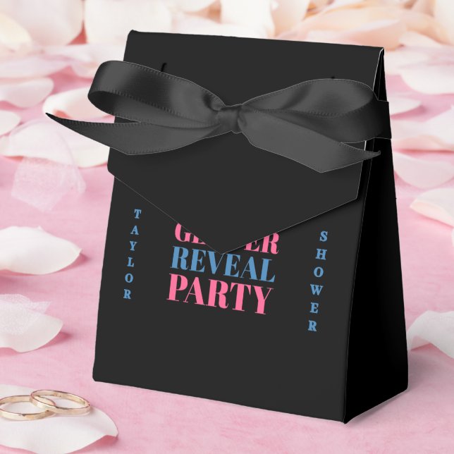 "He or She? What Will Baby Be?" Favor Boxes (Wedding)