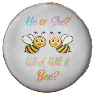He or She what will it be? Banner Tapestry Balloon Chocolate Covered Oreo