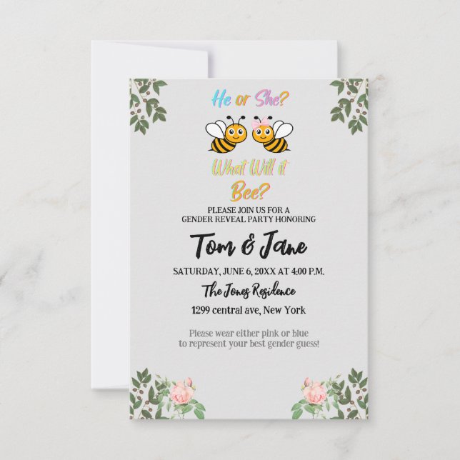 He or She what will it bee? (Front)