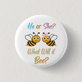 He or She what will it bee? T-Shirt Oval Sticker P Button