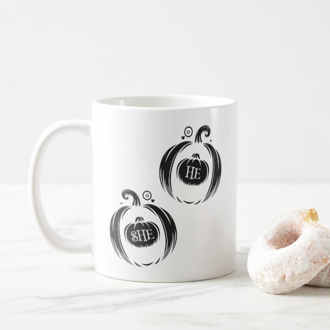 He Or She What Will Our Little Pumpkin Be Coffee Mug (With Donut)
