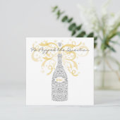 He Popped the Question Champagne Invitation | Zazzle