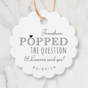 20 personalised wedding engagement party favor tags 