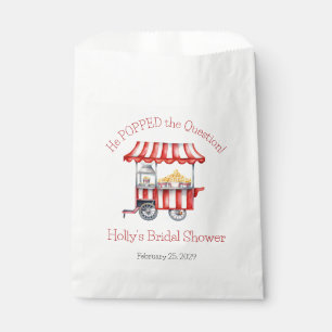 He Popped the Question! Popcorn Bridal Shower Favor Bag