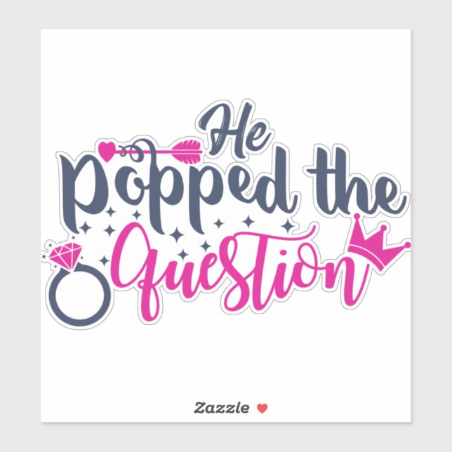 He popped the question sticker (Sheet)