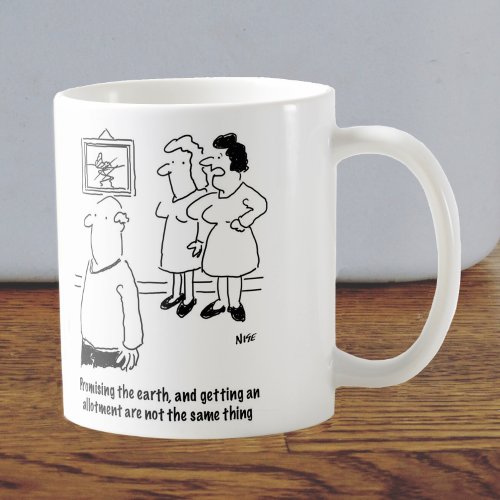 He promised the earth she got an allotment coffee mug