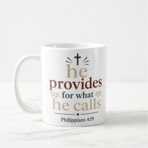 He Provides For What He Calls Scripture Promise Coffee Mug