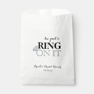 He Put a Ring On It Favor Bag