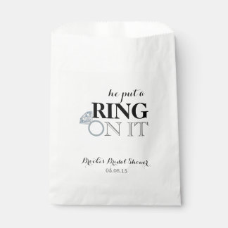 He Put a Ring On It Favor Bag