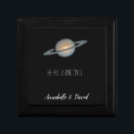 He Put a Ring on It Planet Saturn in Space Gift Box<br><div class="desc">Great gift box for a space galaxy themed wedding.</div>