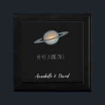 He Put a Ring on It Planet Saturn in Space Gift Box<br><div class="desc">Great gift box for a space galaxy themed wedding.</div>