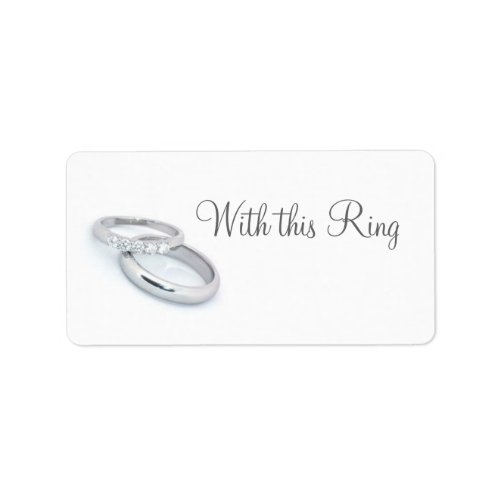 He Put a Ring on Itsave the date Label