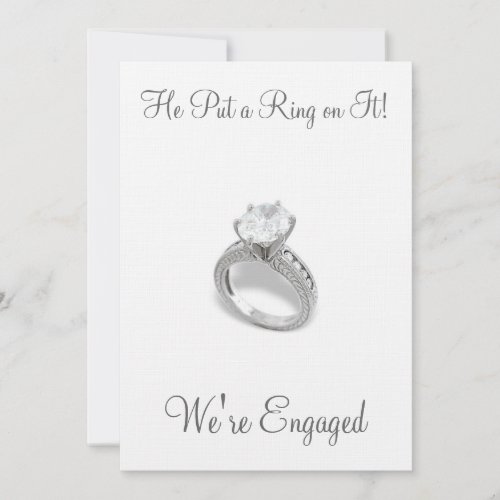 He Put a Ring on It/save the date Save The Date