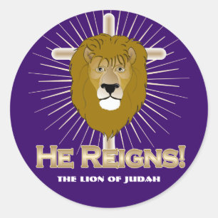 He Reigns! The Lion of Judah STICKERS