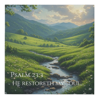 He Restores My Soul Faux Canvas Print