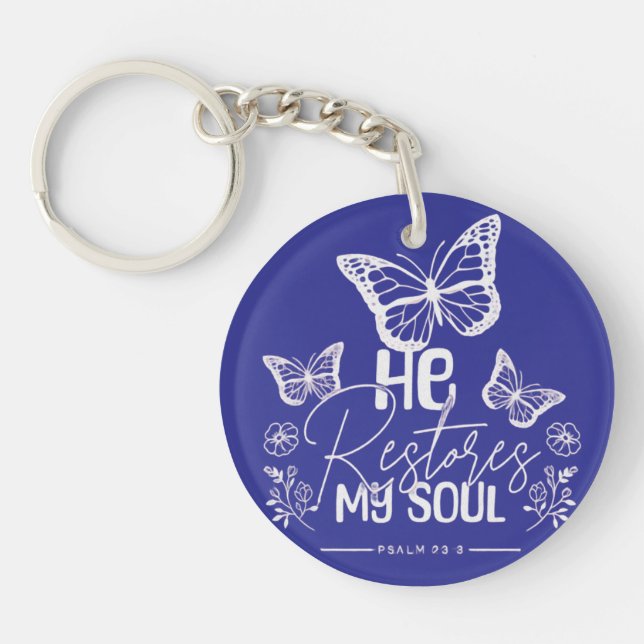 He Restores My Soul Keychain (Front)