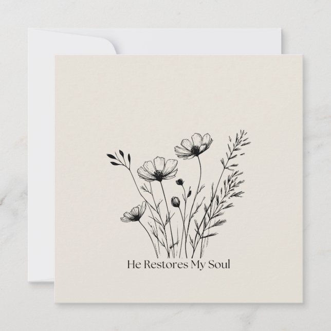 He Restores My Soul Minimalist Design (Front)