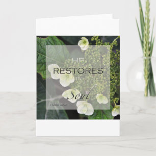 He Restores My Soul - Psalm 23 Encouragement Card