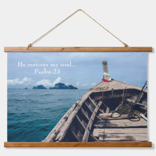 He Restores My Soul Scripture Hanging Tapestry