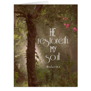 He restoreth my Soul Bible Verse Cards