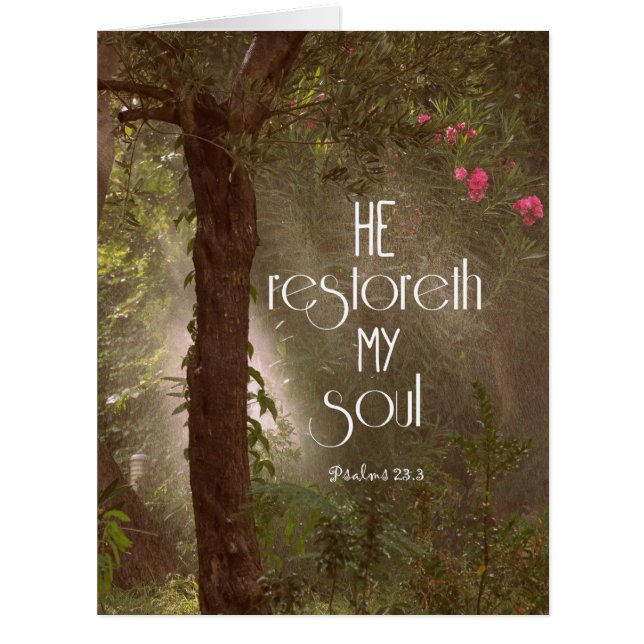 He restoreth my Soul Bible Verse Cards (Front)