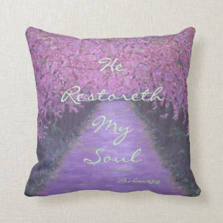 He Restoreth My Soul Throw Pillow