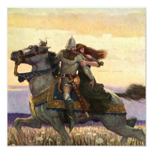 âœHe Rode Away With the Queenâ by NC Wyeth Photo Print