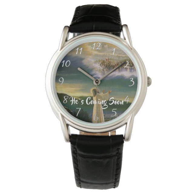 HE`S COMING SOON Christian Faith   Watch (Front)