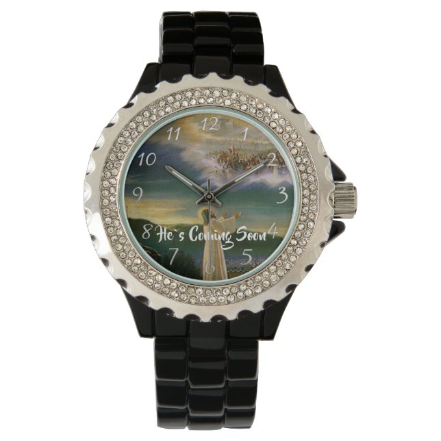 HE`S COMING SOON Christian Faith   Watch (Front)