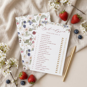 He Said She Said Berry Sweet Bridal Shower Game
