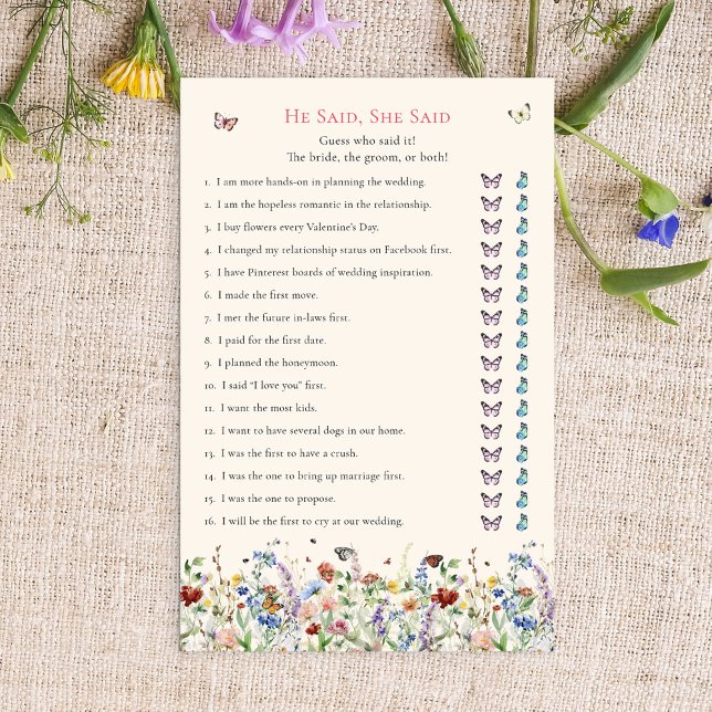 He Said, She Said | Bohemian Wildflowers  (Creator Uploaded)