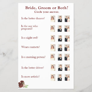 He Said, She Said Shower Game Flyer