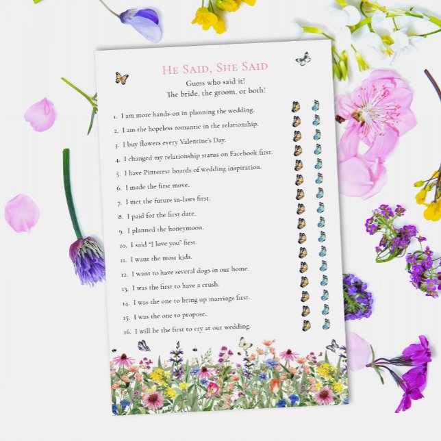 He Said, She Said | Summer Wildflowers (Creator Uploaded)