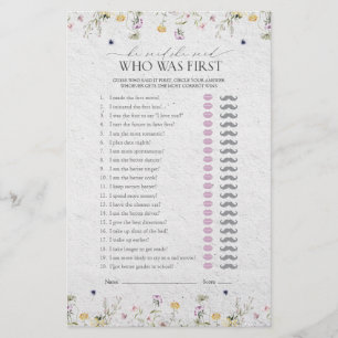 He Said She Said Summer Wildflowers Shower Game