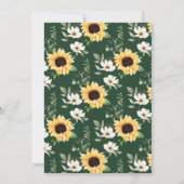 He Said She Said Yellow Floral Sunflower Lace Game Invitation (Back)