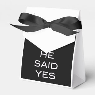 He Said Yes Gay Engagement Party Favor Box