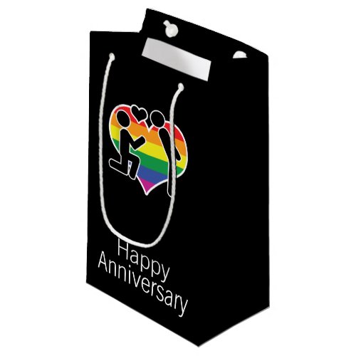 He Said Yes Happy Anniversary Gay Themed Small Gift Bag