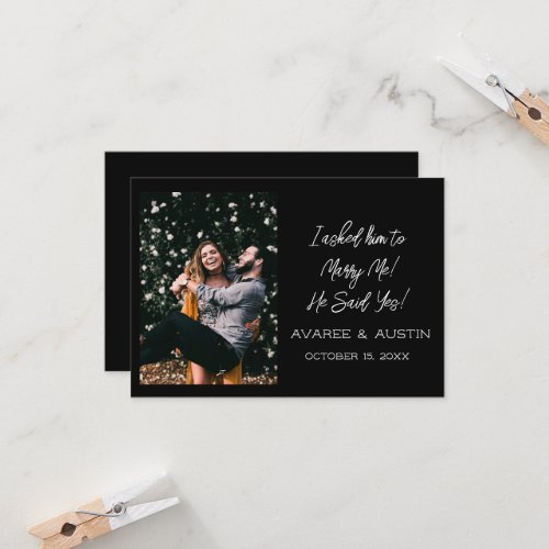 HE Said Yes Woman Proposal Engagement  Card
