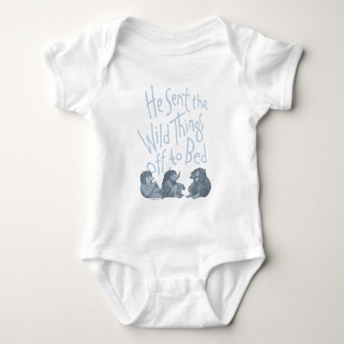 He Sent the Wild Things Off to Bed _ Blue Baby Bodysuit