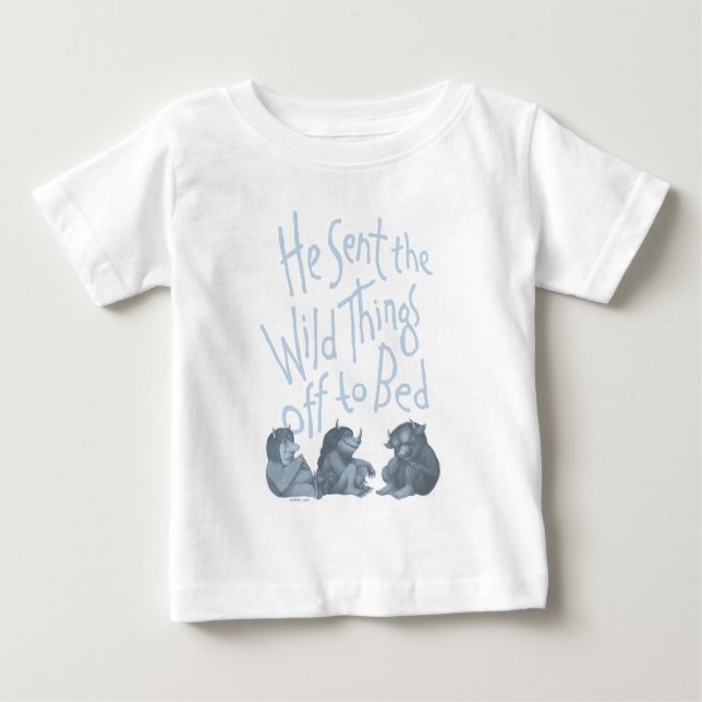He Sent the Wild Things Off to Bed - Blue Baby T-Shirt (Front)